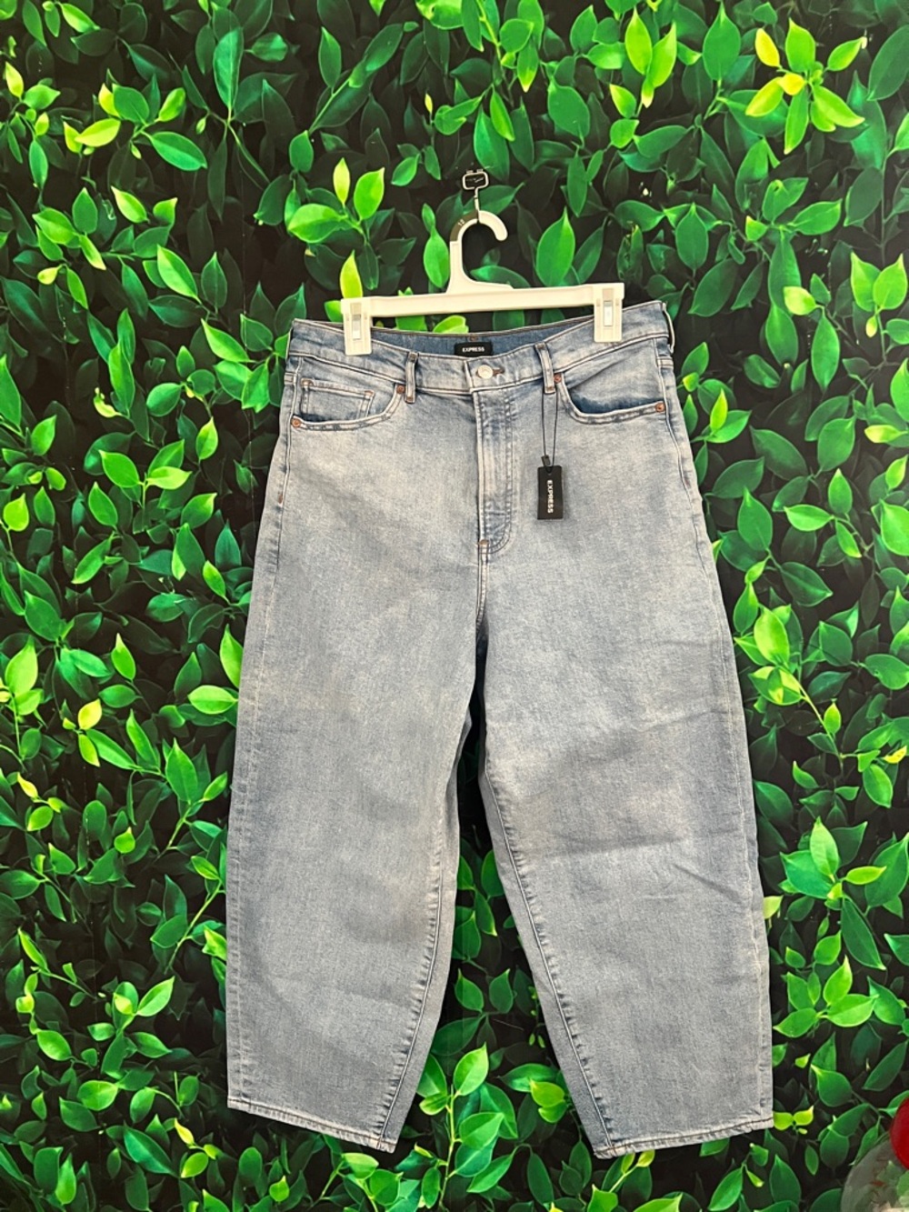 Express Light Blue barrel leg Jeans